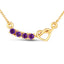 0.24 Carat Genuine Amethyst Sterling Silver Heart Necklace