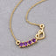 0.24 Carat Genuine Amethyst Sterling Silver Heart Necklace