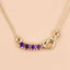 0.24 Carat Genuine Amethyst Sterling Silver Heart Necklace