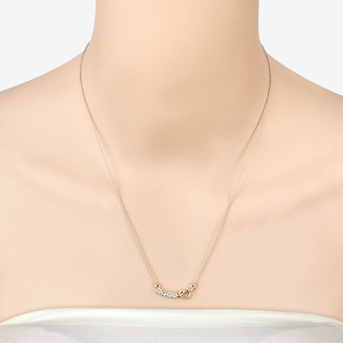 Collier en argent sterling avec aquamarine véritable de 0,24 carat