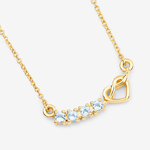 Collier en argent sterling avec topaze bleue véritable de 0,30 carat