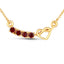 Collar Corazón de Plata Esterlina con Granate Genuino de 0.32 Quilates