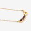 Collar Corazón de Plata Esterlina con Granate Genuino de 0.32 Quilates