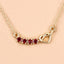 Collar Corazón de Plata Esterlina con Granate Genuino de 0.32 Quilates