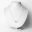 Collar Corazón de Plata Esterlina con Granate Genuino de 0.32 Quilates