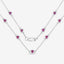 2.34 Carat Genuine Ruby Necklace in .925 Sterling Silver