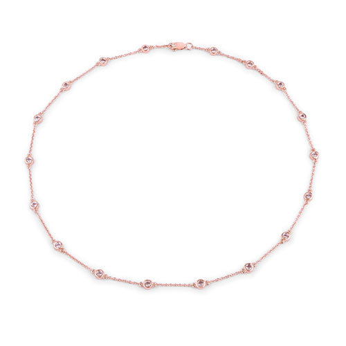 Collier en morganite véritable de 1,62 carat en argent sterling .925