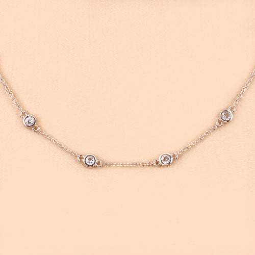 Collier en morganite véritable de 1,62 carat en argent sterling .925