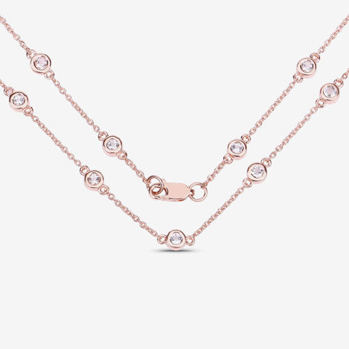 Collier en morganite véritable de 1,62 carat en argent sterling .925