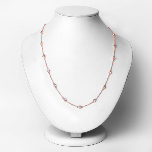 Collier en morganite véritable de 1,62 carat en argent sterling .925