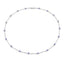 1.80 Carat Genuine Tanzanite Necklace in .925 Sterling Silver
