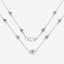 1.80 Carat Genuine Tanzanite Necklace in .925 Sterling Silver