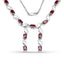 7.65 Carat Genuine Garnet Sterling Silver Necklace
