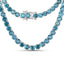 33.24 Carat Genuine Blue Diamond Necklace in 14K White Gold