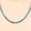 33.24 Carat Genuine Blue Diamond Necklace in 14K White Gold