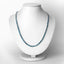 33.24 Carat Genuine Blue Diamond Necklace in 14K White Gold
