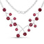 Collier en Rhodolite Garnet de 6,00 Carats en Argent Sterling