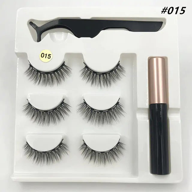 Premium 3D False Eyelashes with Magnetic Eyeliner