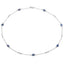 Collier en saphir bleu de 6,43 carats et diamants blancs en argent sterling