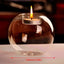 Soporte de Vela de Vidrio Transparente Elegante