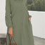 Long Sleeve Solid Color Cardigan and Skirt Set for Women