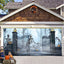 Banner de puerta de garaje Halloween Bosque Nebuloso