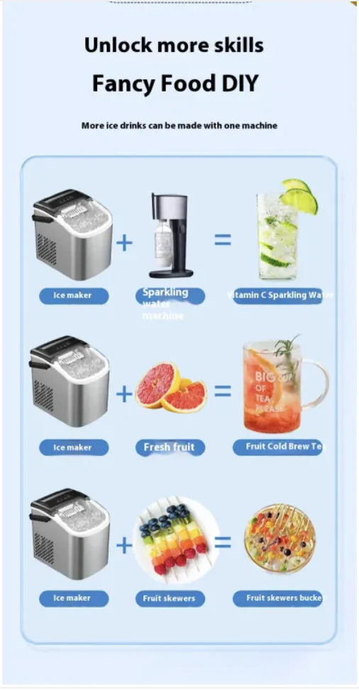 Compact Home Ice Maker for Effortless Entertaining