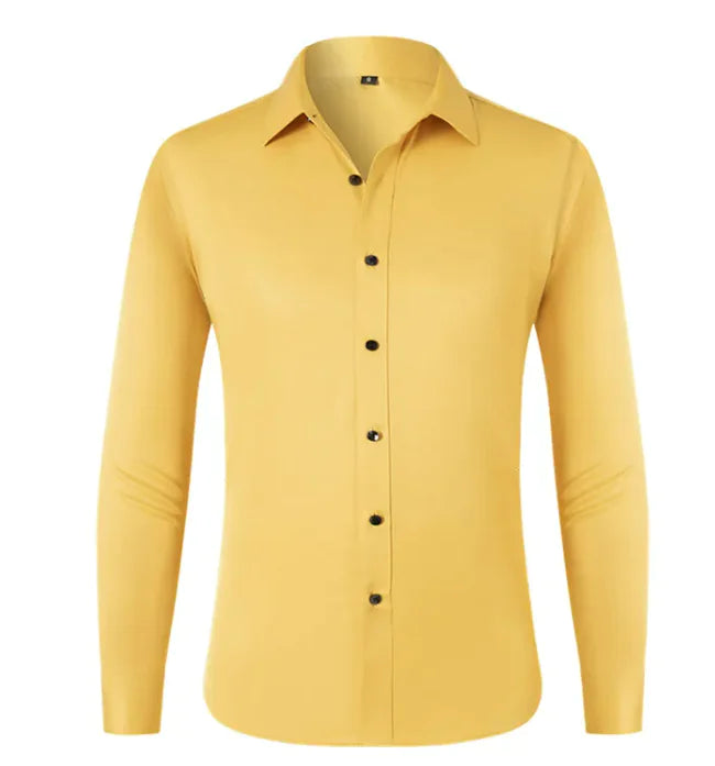 Camisa de Negocios Elástica Sin Arrugas para Hombre