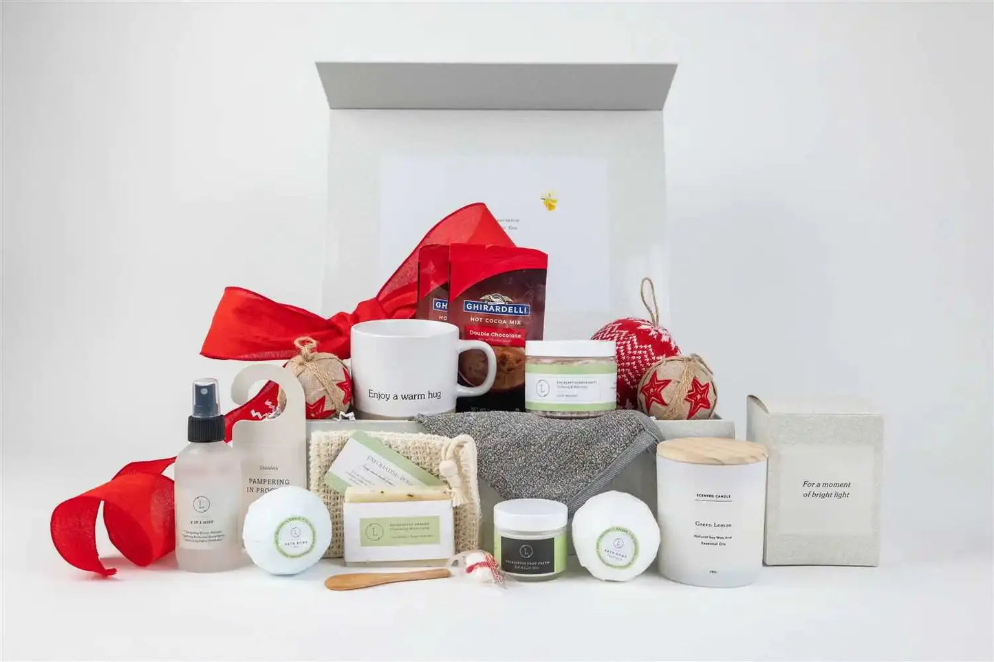 Conjunto de Cesta de Regalo Navideña Premium