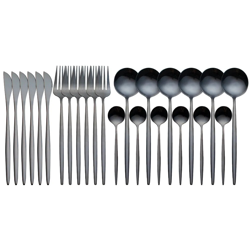 24 Pieces Luxury Cutlery Set for Elegant Dining