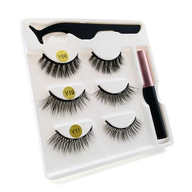 Premium 3D False Eyelashes with Magnetic Eyeliner