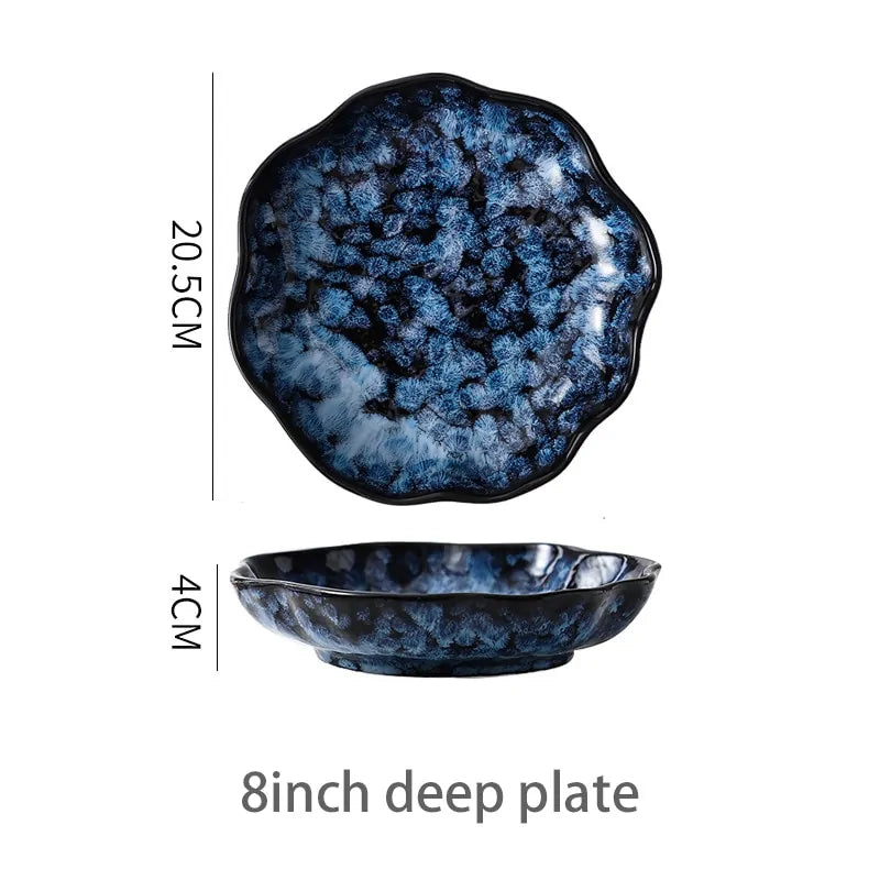 Retro Porcelain Dinner Plates - Timeless Elegance for Every Meal