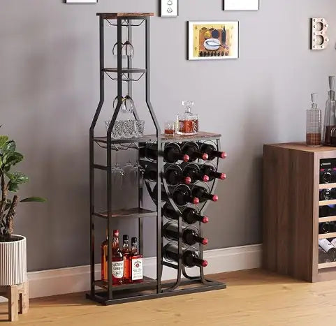 Soporte y Estante Elegante para Copas de Vino Colgantes