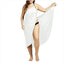 Robe de Plage à Bretelles Croisées de Couleur Unie