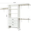 306 Closet Organizer System with Shelves and Drawers - White