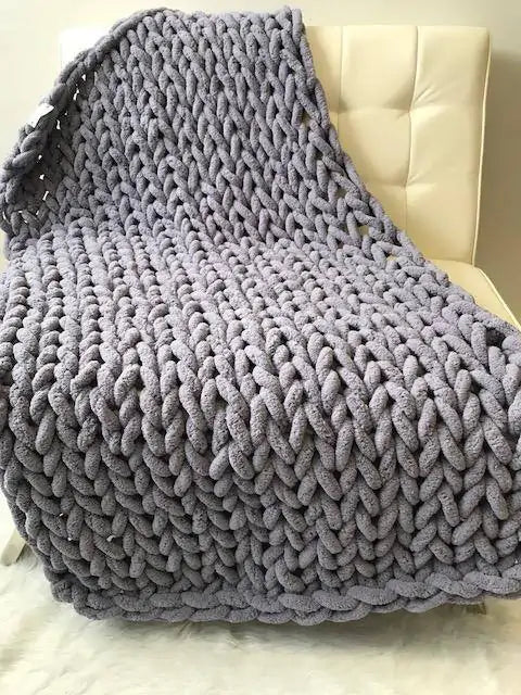 Luxurious Chunky Knitted Blanket