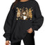 Sweatshirt Femme Arbre Léopard Joyeux Noël