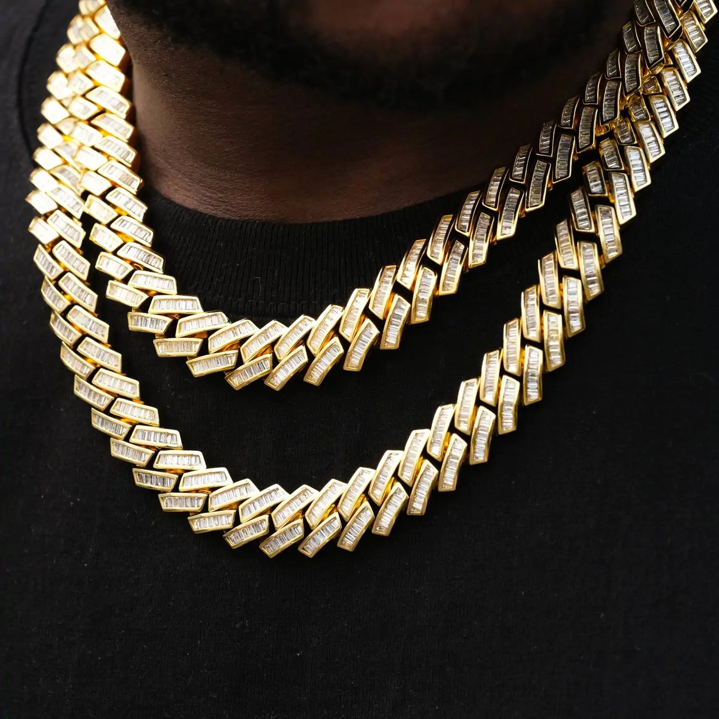 Collier Cubain avec Pierres Baguette