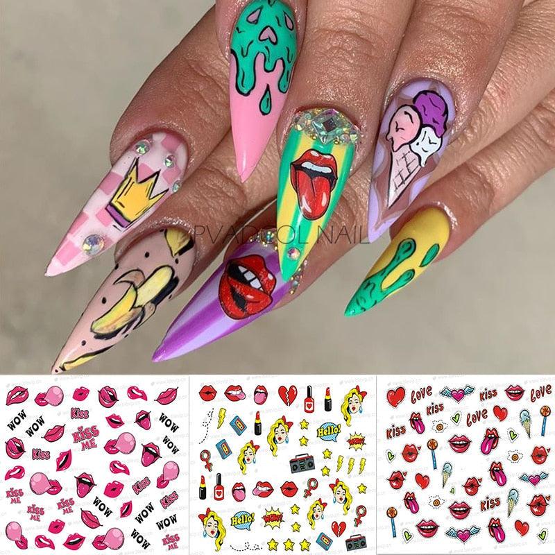 Autocollants de Nail Art Exquis - Designs Élégants pour des Ongles Éblouissants