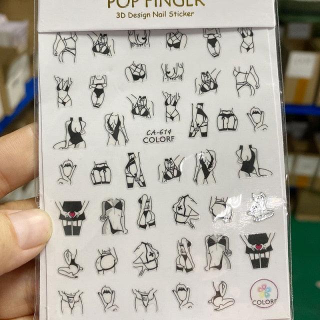 Autocollants de Nail Art Exquis - Designs Élégants pour des Ongles Éblouissants