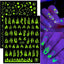 Fluorescent Nail Art Stickers - Butterfly & Moon Designs