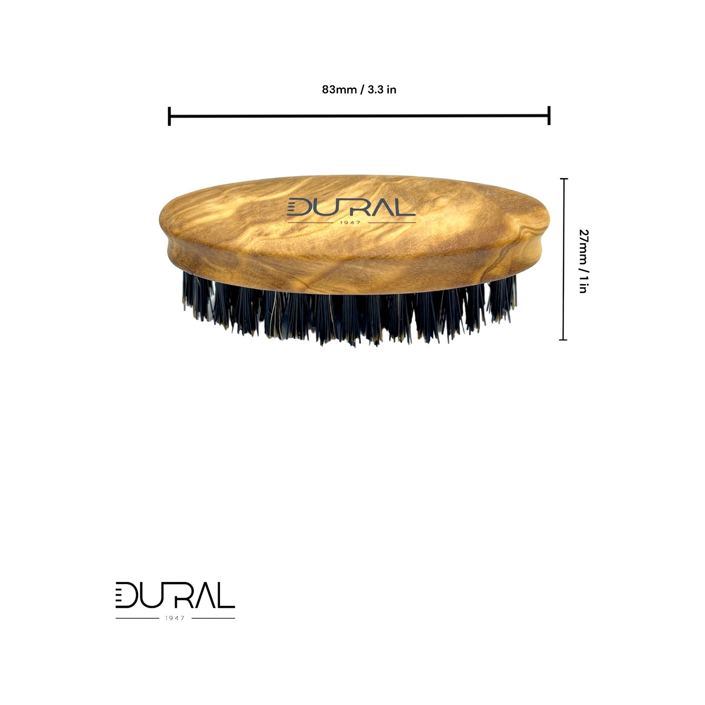Brosse à Barbe en Bois d'Olivier Dural avec Poils de Sanglier