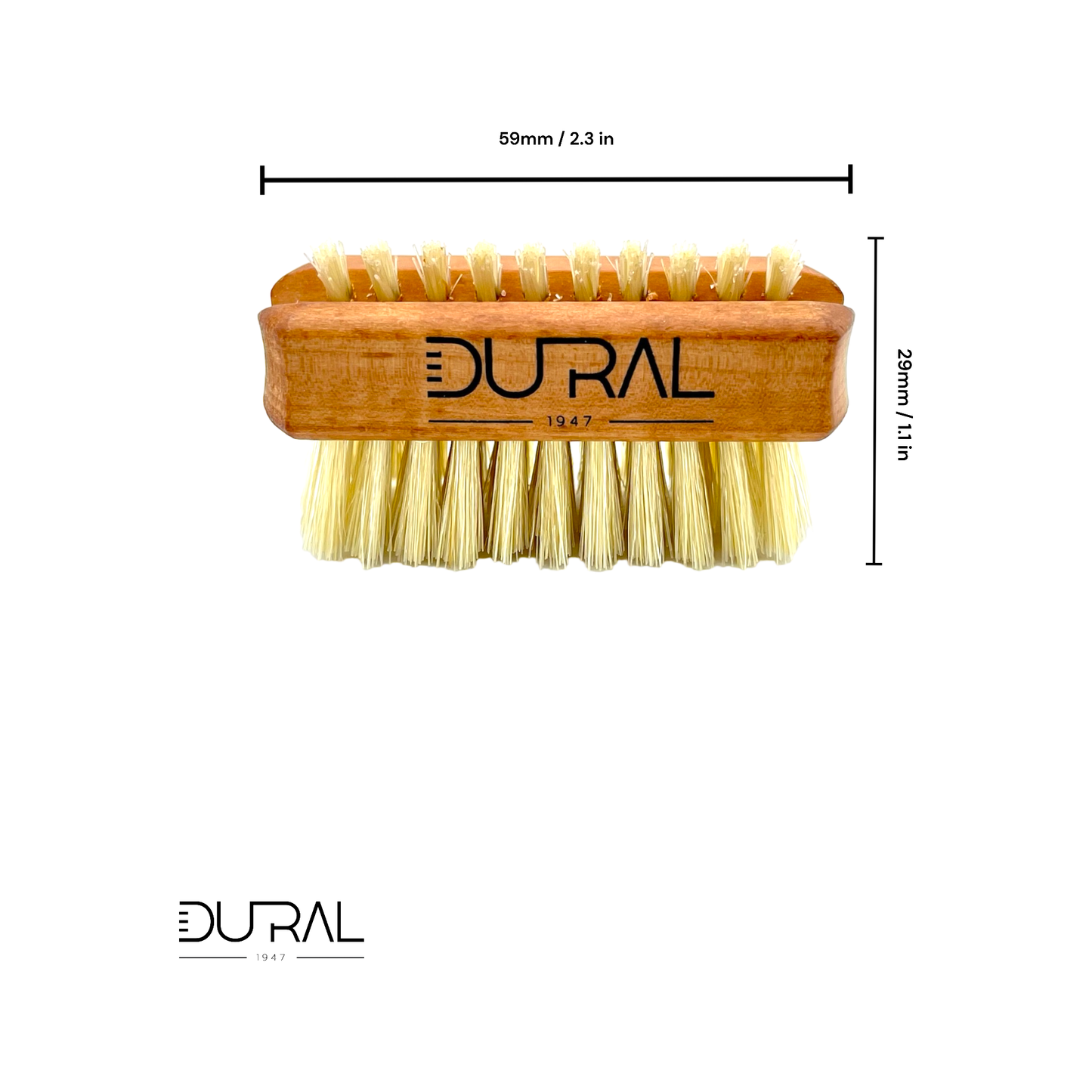 Cepillo de Mano/Uñas de Madera de Pera Dural con Cerda Natural