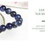 Natural Blue Stone Round Beads Stretch Bracelet for Men and Women