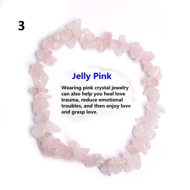Natural Gemstone Beads Bracelet - Colorful Stretch Design