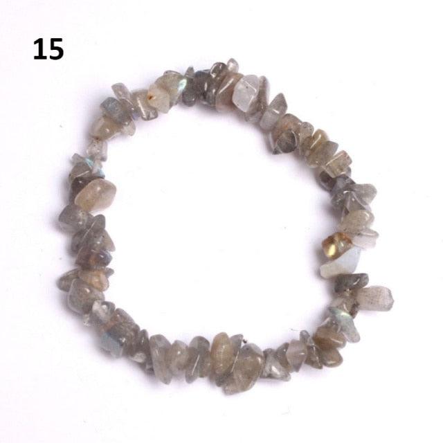 Natural Gemstone Beads Bracelet - Colorful Stretch Design