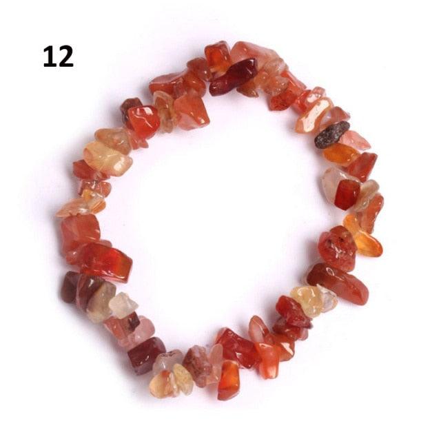 Natural Gemstone Beads Bracelet - Colorful Stretch Design