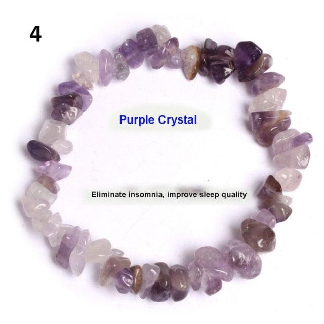 Natural Gemstone Beads Bracelet - Colorful Stretch Design