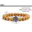 Natural Matte Black Lava Stone Paw Print Charm Bracelet