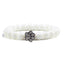 Natural Matte Black Lava Stone Paw Print Charm Bracelet